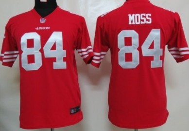 Nike Red youths Game Jersey San Francisco 49ers 84 Randy Moss